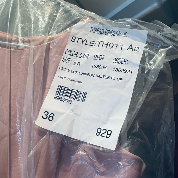 Dusty Rose Dessy Sleeveless Chiffon Maxi Dress - Picture 4 of 4